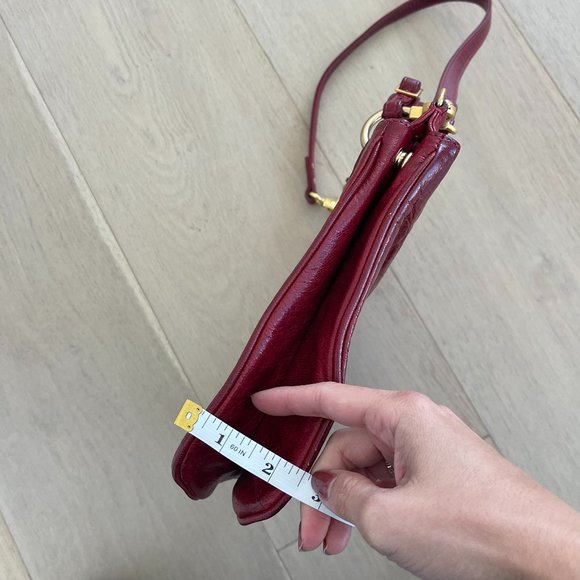 Rebecca Minkoff Briefcase Style Distressed Red Leather Shoulder or Handheld Bag - Picture 12 of 16